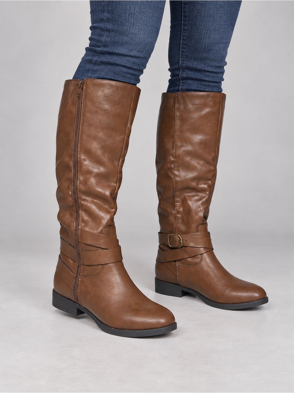 Style & Co Maddie Women’s Size 9M Brown Wide Calf Riding Boots NWT